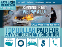 Tablet Screenshot of fastcashforjunkcars.com